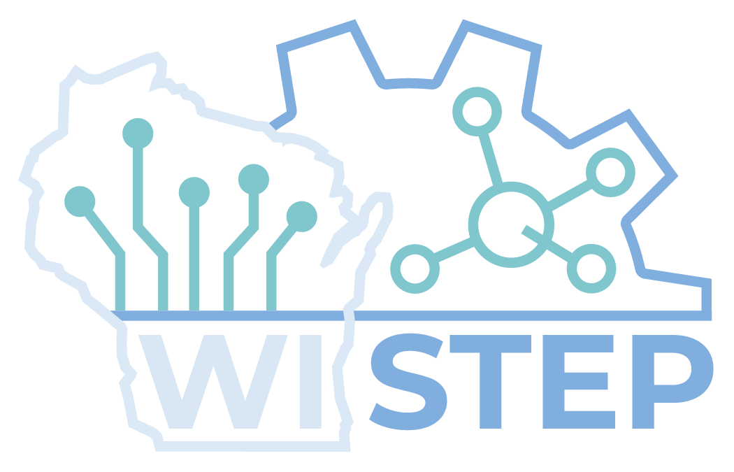 WI STEP logo in light colors